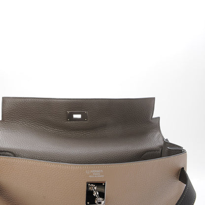 Hermes Togo Horseshoe Tri Color Kelly Retourne 40 Etain Gris Tourterelle Graphite 30 of 41