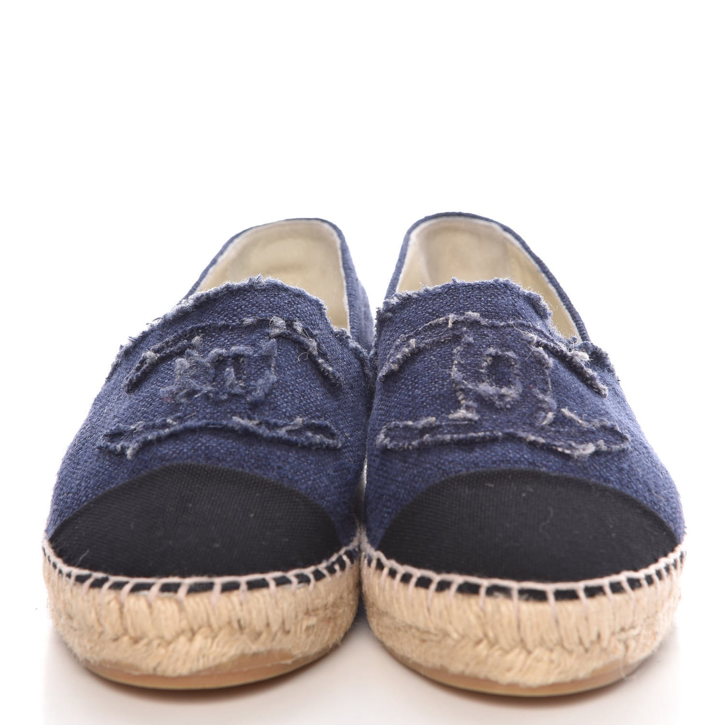 Denim Toile CC Espadrilles 39 Navy Black