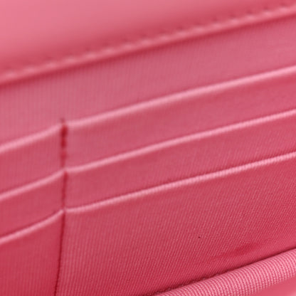 Chanel Caviar Quilted Boy Wallet On Chain WOC Pink 12 of 14