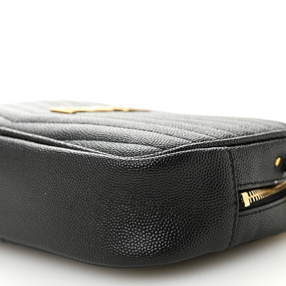 Saint Laurent Grain De Poudre Matelasse Monogram Mini Lou Camera Bag Black 10 of 10