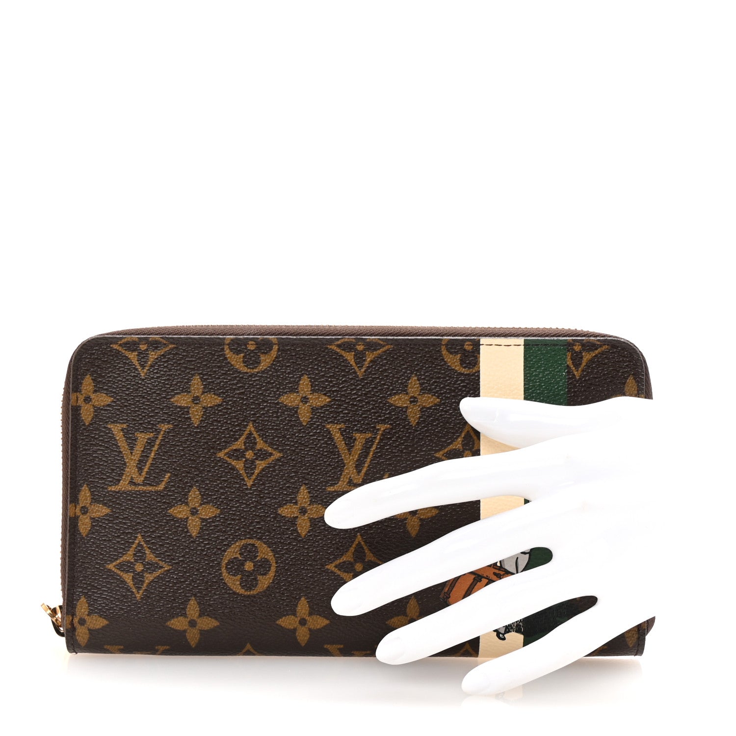 Louis Vuitton Monogram Groom Zippy Organizer Wallet Green 2 of 6