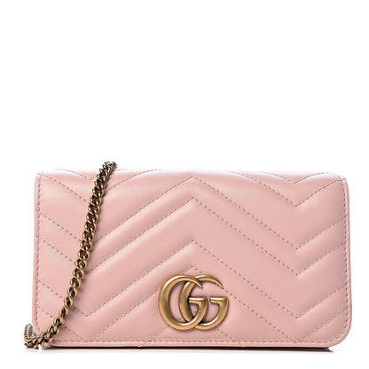 Gucci Calfskin Matelasse GG Marmont Mini Bag Perfect Pink 1 of 10