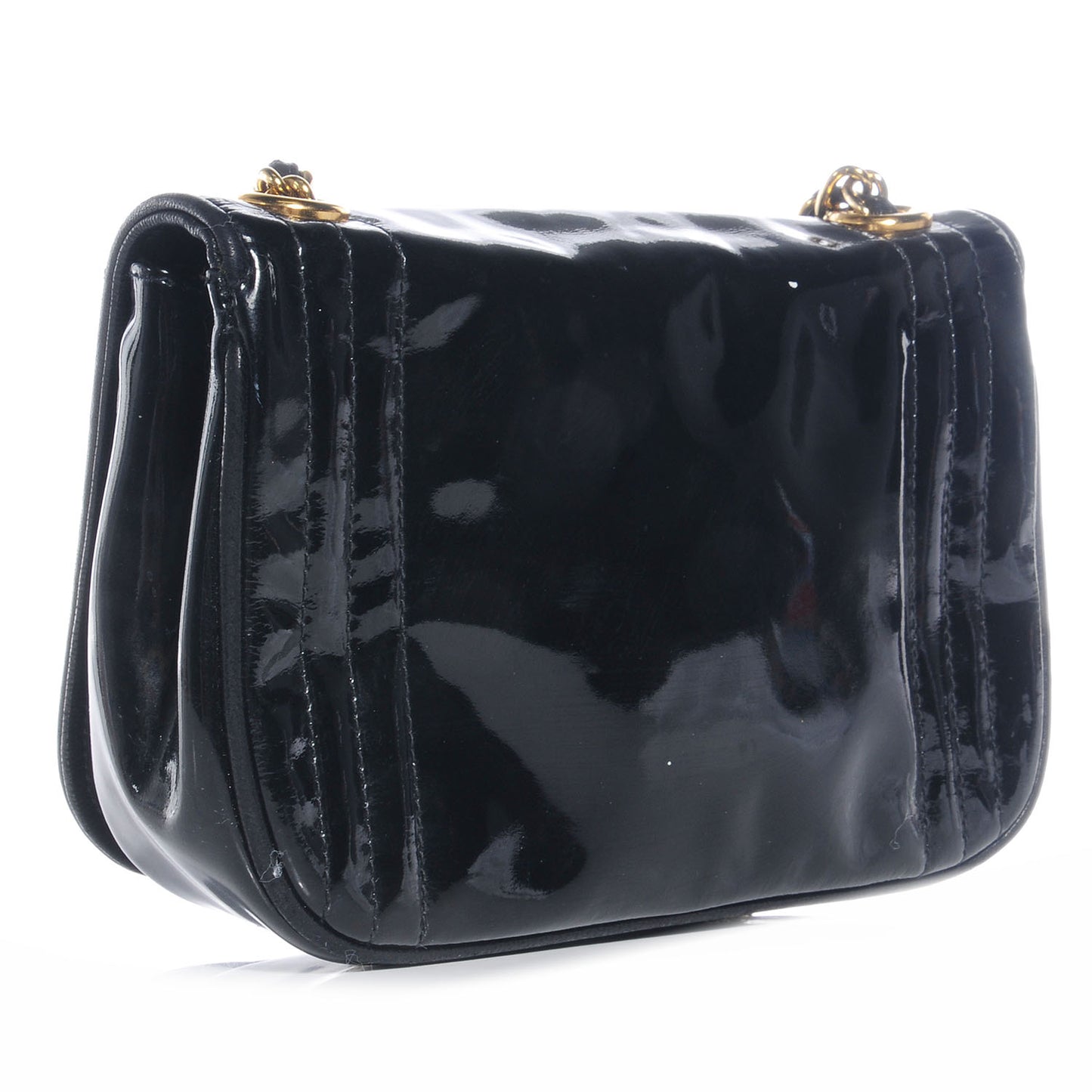 Patent Mini Flap Black