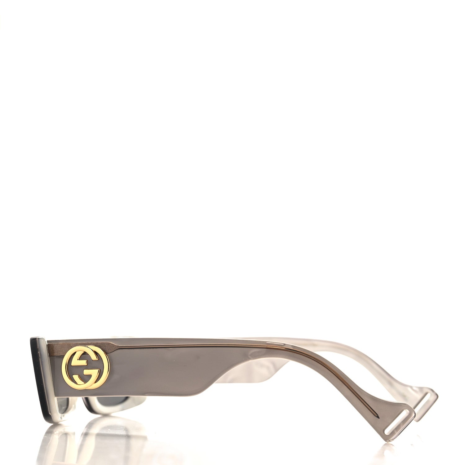 Gucci Acetate Rectangular GG0516S Sunglasses Grey Gold 3 of 8