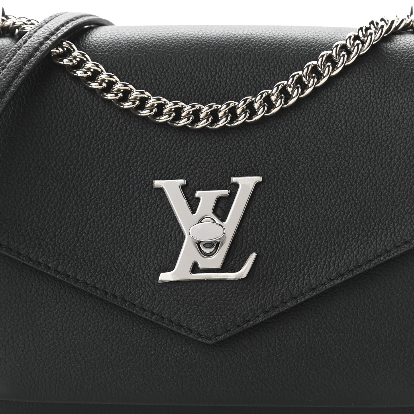 Soft Calfskin Mylockme Chain Bag BB Black
