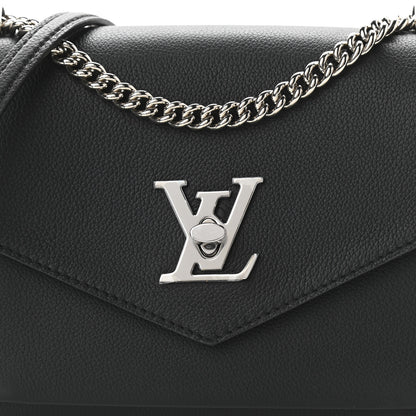 Louis Vuitton Soft Calfskin Mylockme Chain Bag BB Black 8 of 10