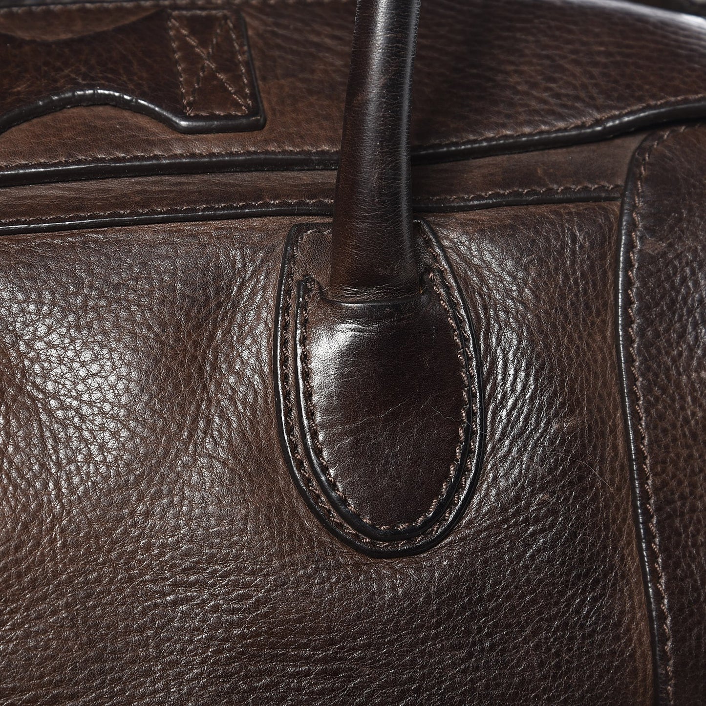 Pebbled Calfskin Mini Luggage Brown