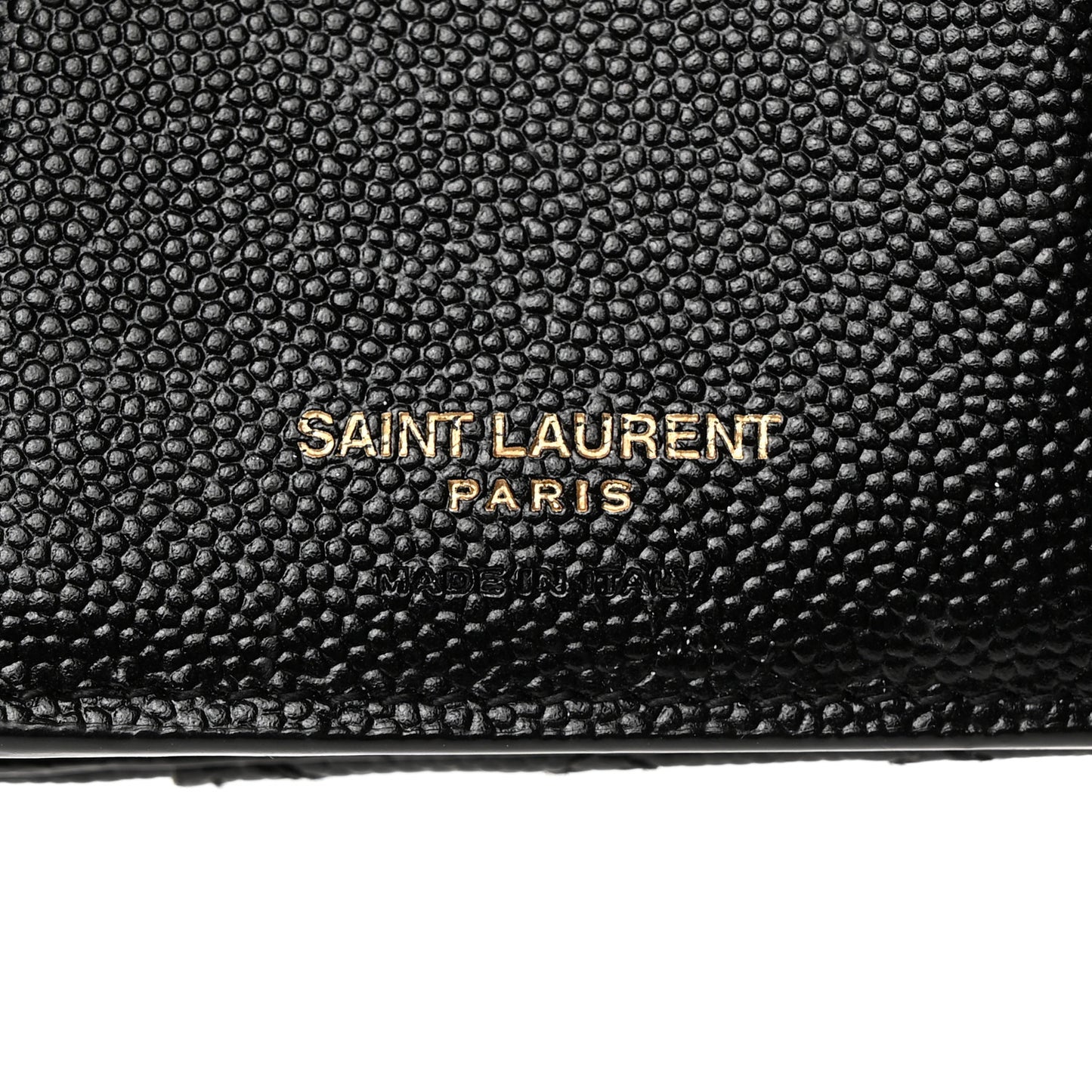 Grain De Poudre Mixed Matelasse Triquilt Monogram Compact Tri Fold Wallet Black