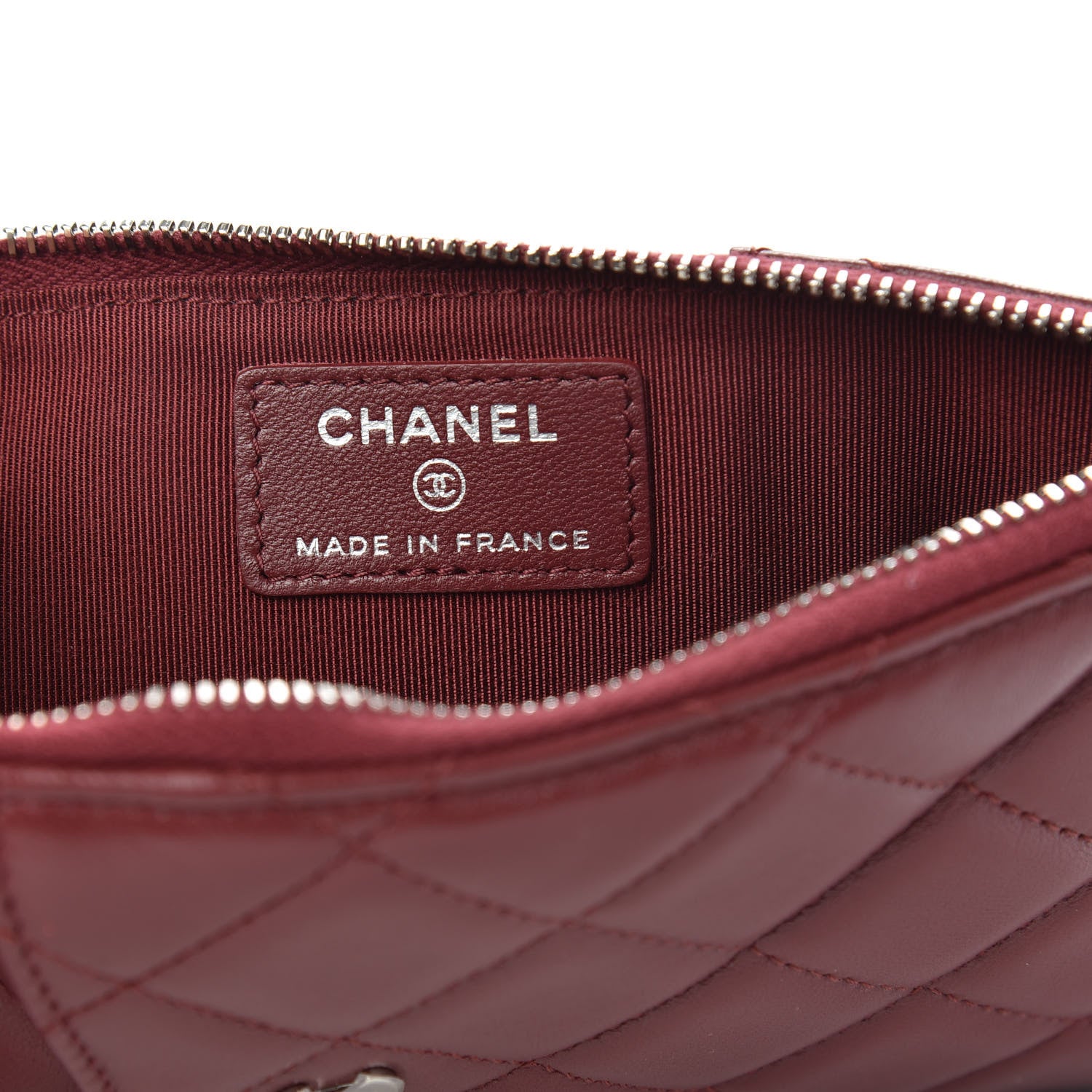 Chanel Lambskin Quilted Classic Flat Wallet Pouch Red 6 of 7