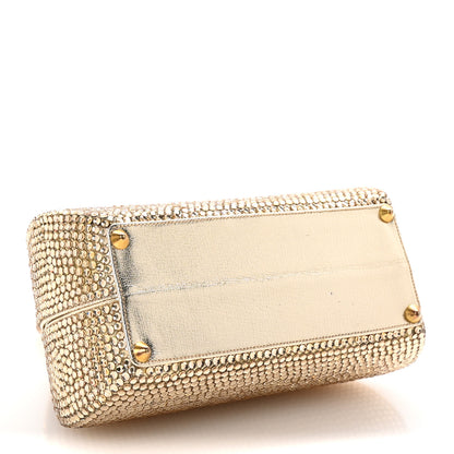 Judith Leiber Swarovski Crystal Minaudiere Clutch Gold 4 of 8
