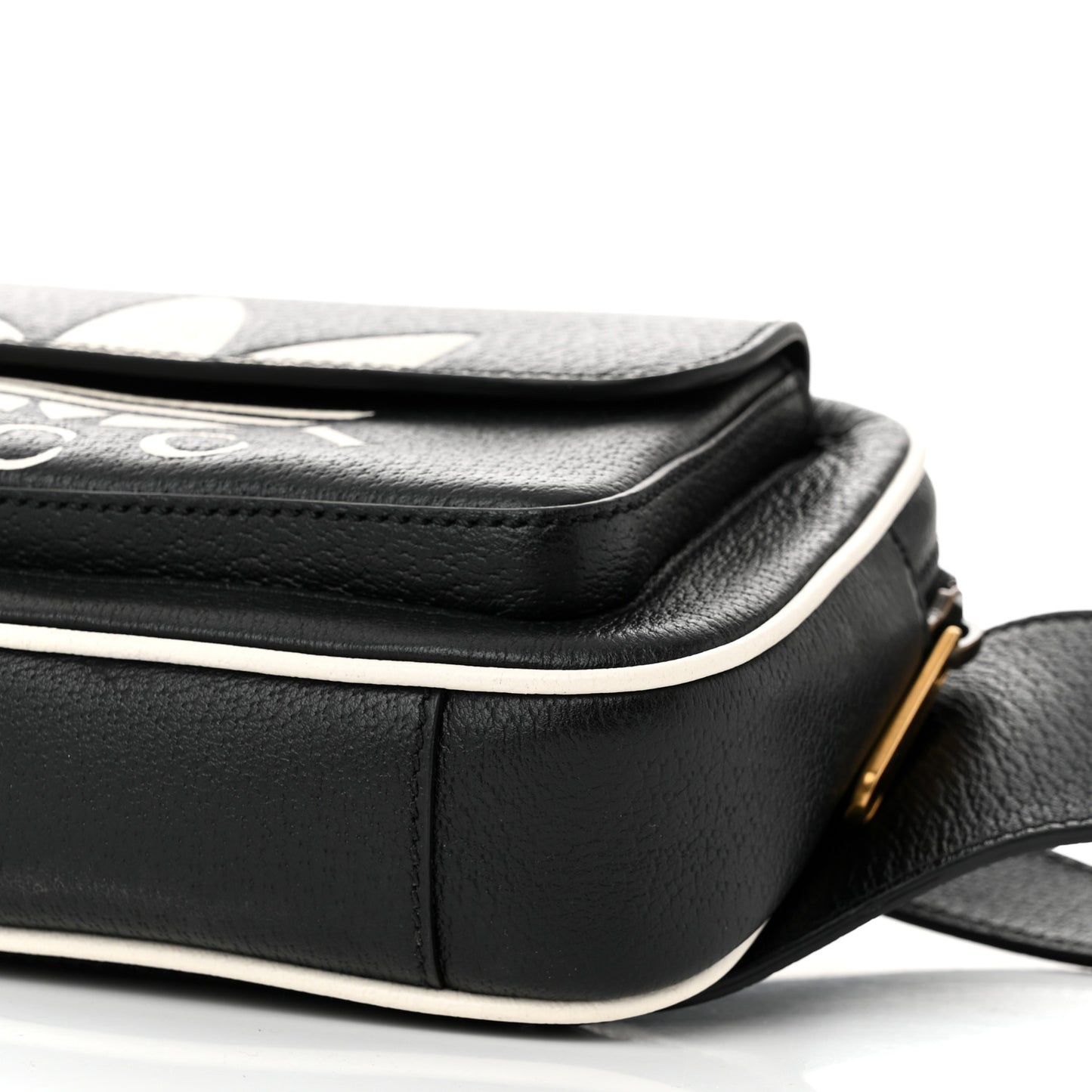 X ADIDAS Textured Dollar Calfskin Belt Bag Black