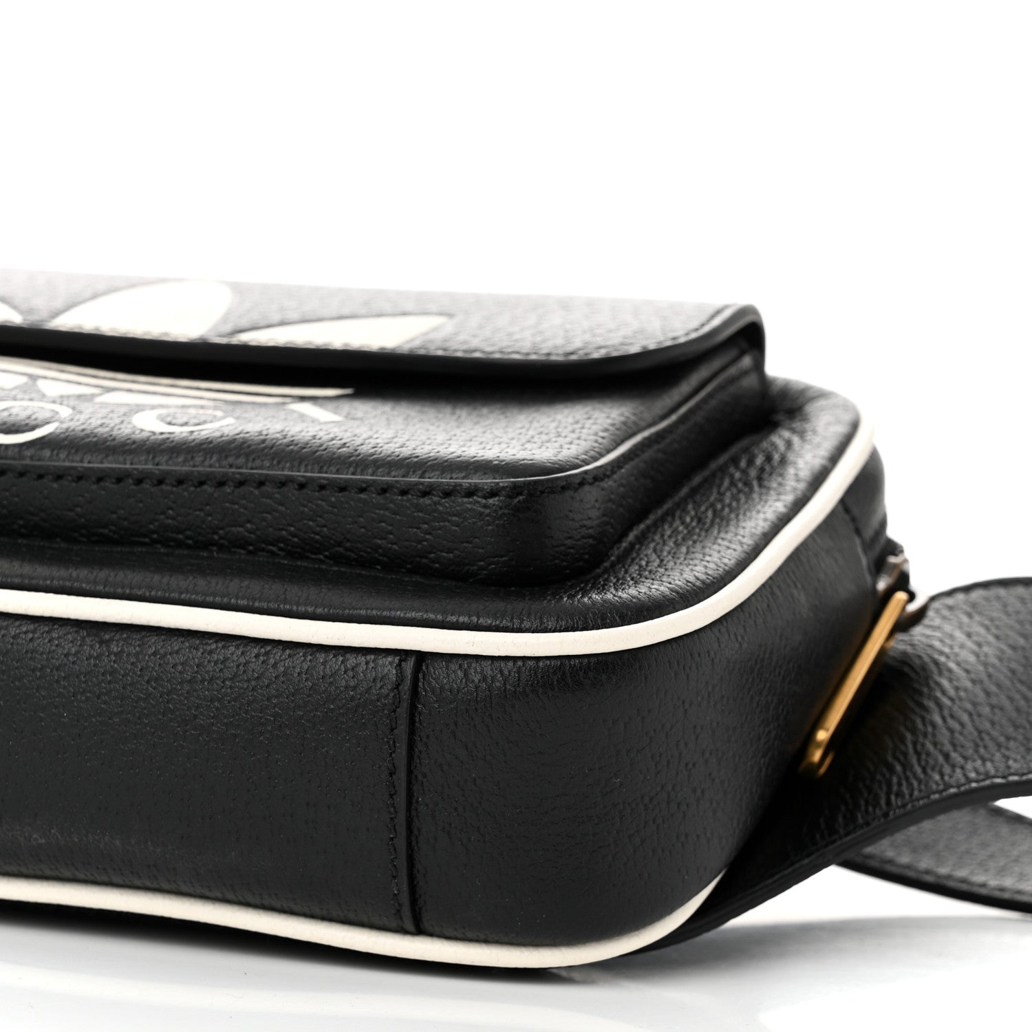 Gucci X ADIDAS Textured Dollar Calfskin Belt Bag Black 10 of 10