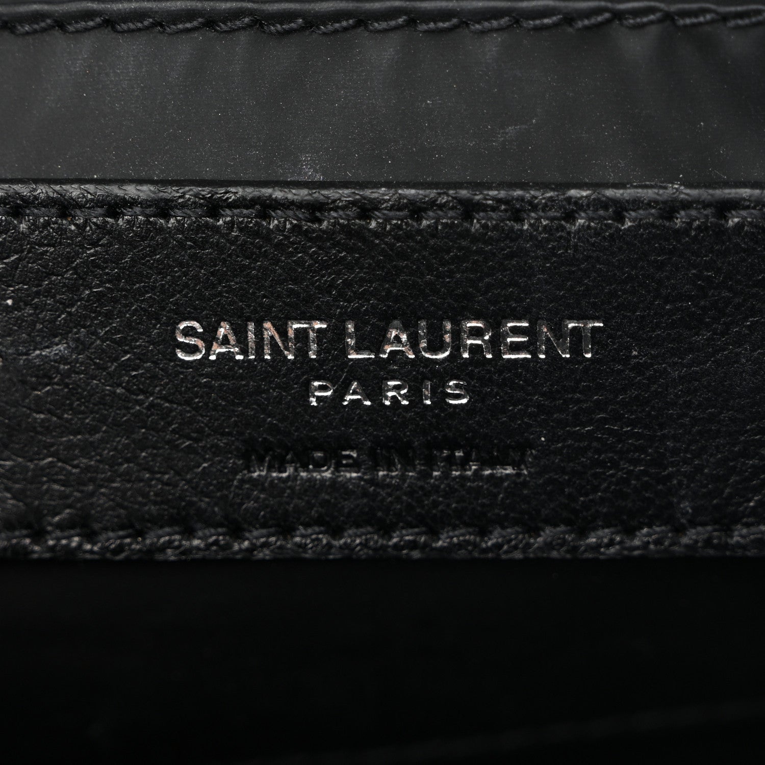 Saint Laurent Lambskin Y Quilted Monogram Loulou Cosmetic Case Black 6 of 9