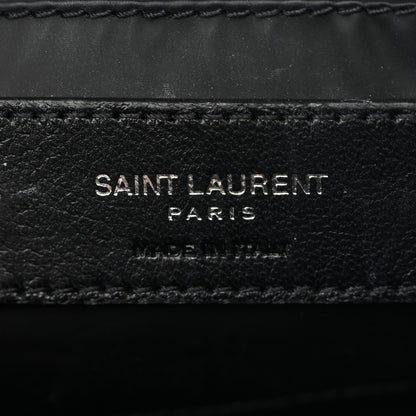 Saint Laurent Lambskin Y Quilted Monogram Loulou Cosmetic Case Black 6 of 9