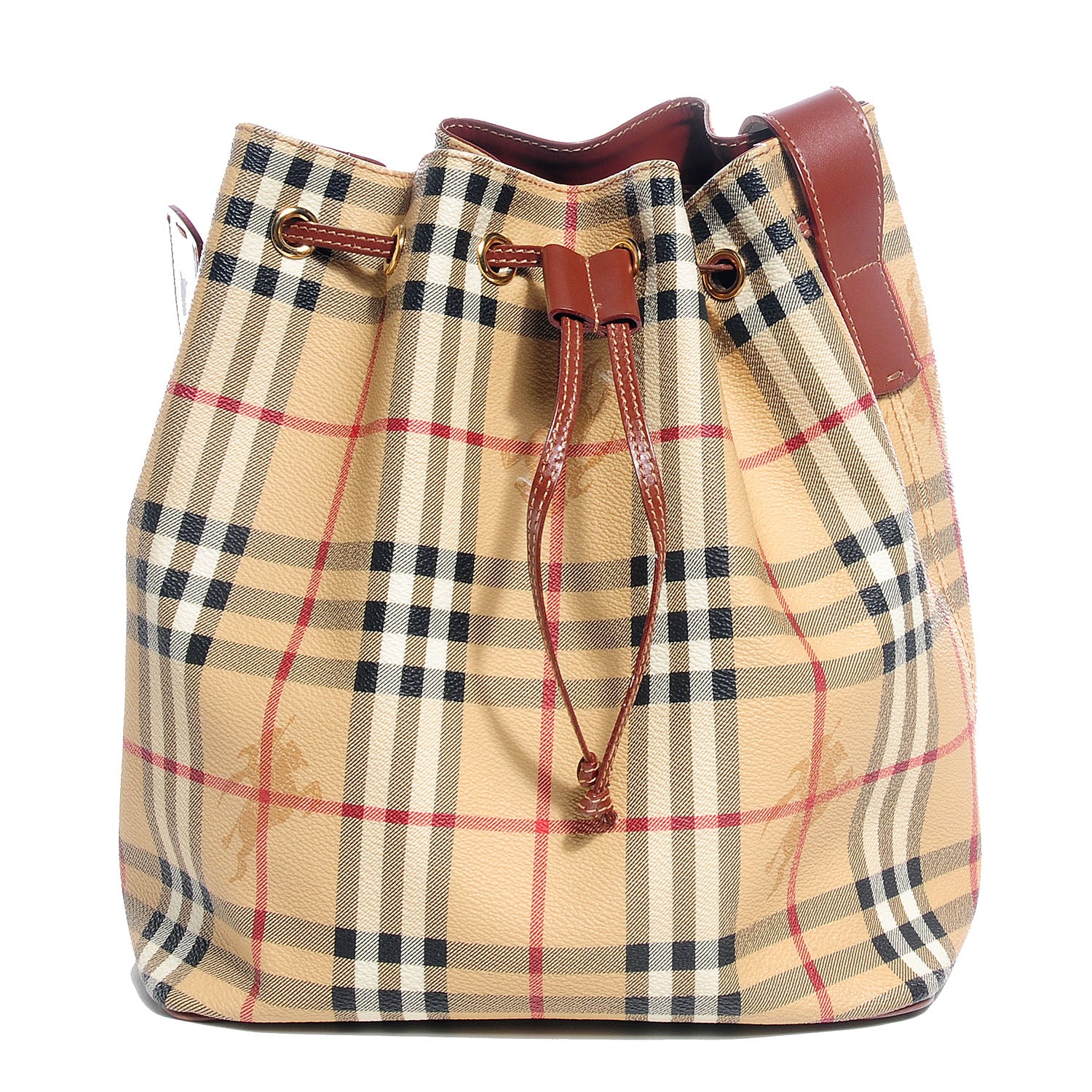 Burberry Haymarket Check Drawstring Bucket Bag 1 of 7