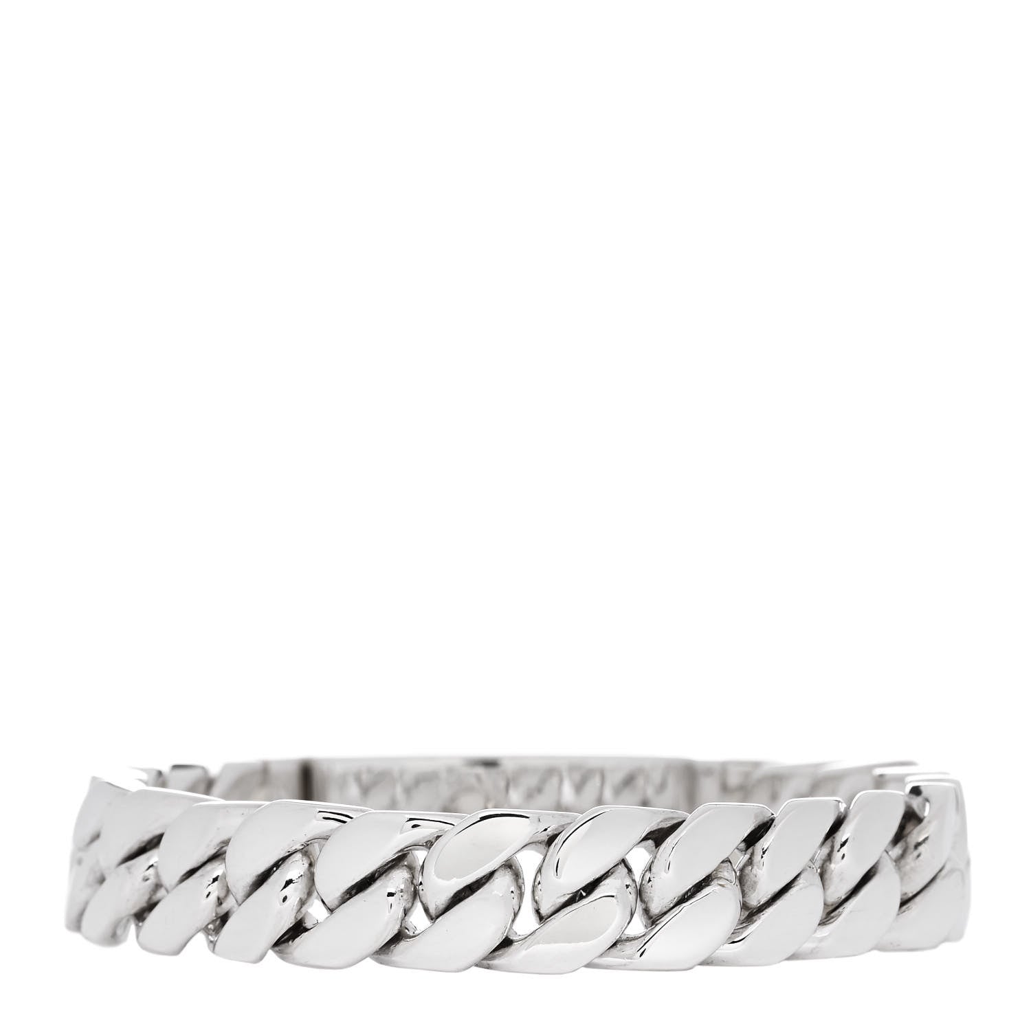 Hermes Sterling Silver GM Kelly Gourmette Bracelet XL 2 of 4