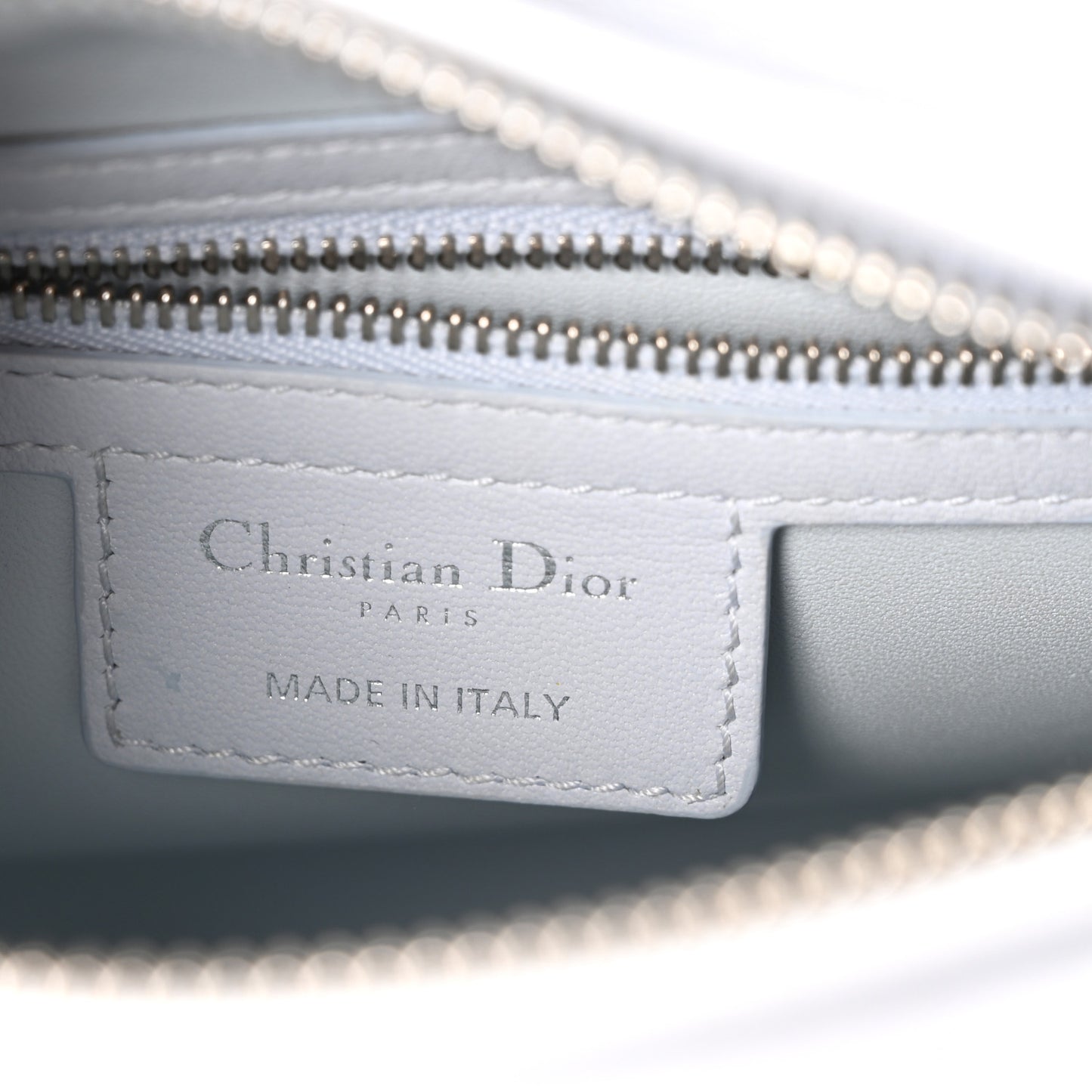 Lambskin Cannage Medium Lady Dior Crystal Strap Light Blue