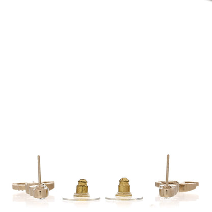 Chanel Crystal CC Drop Earrings Gold 3 of 5