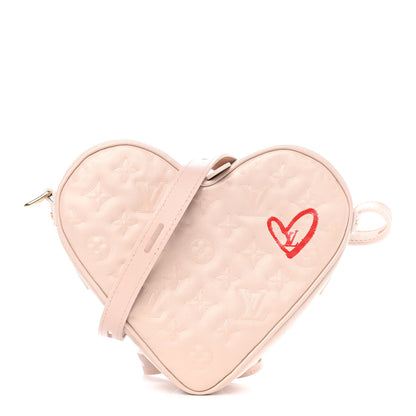 Louis Vuitton Lambskin Embossed Monogram Fall In Love Sac Coeur Light Pink 1 of 4