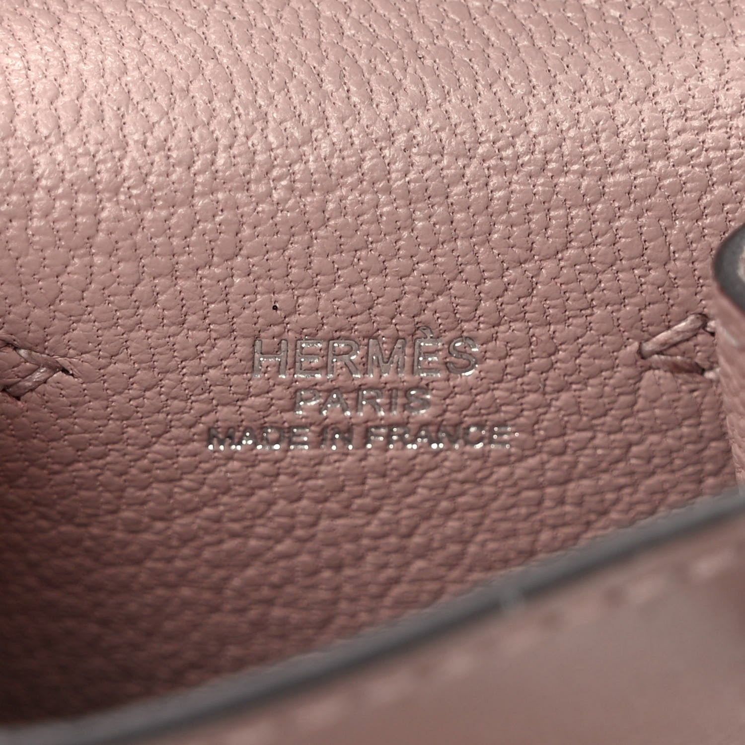Hermes Tadelakt Chevre Mysore Kelly Quelle Idole Bag Charm Glycine 5 of 7