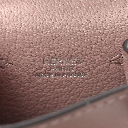 Hermes Tadelakt Chevre Mysore Kelly Quelle Idole Bag Charm Glycine 5 of 7