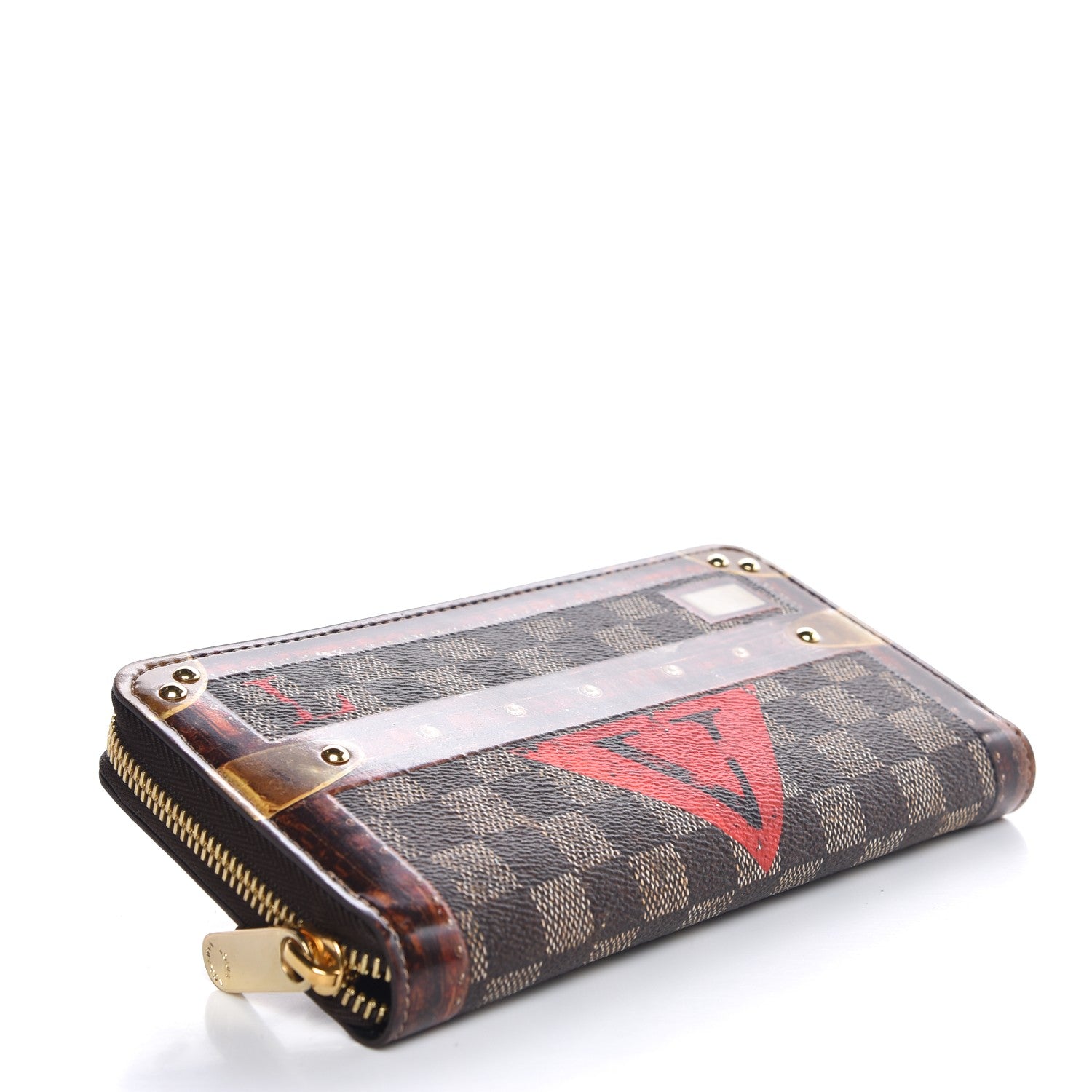 Louis Vuitton Transformed Damier Ebene Time Trunk Zippy Wallet 4 of 8