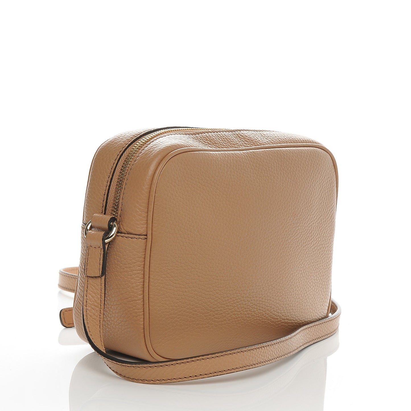 Pebbled Calfskin Small Soho Disco Bag Rose Beige
