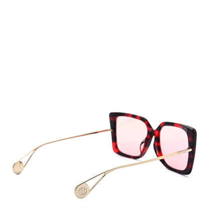 Gucci Acetate Oversize Square Frame GG0435S Sunglasses Red Havana 4 of 7