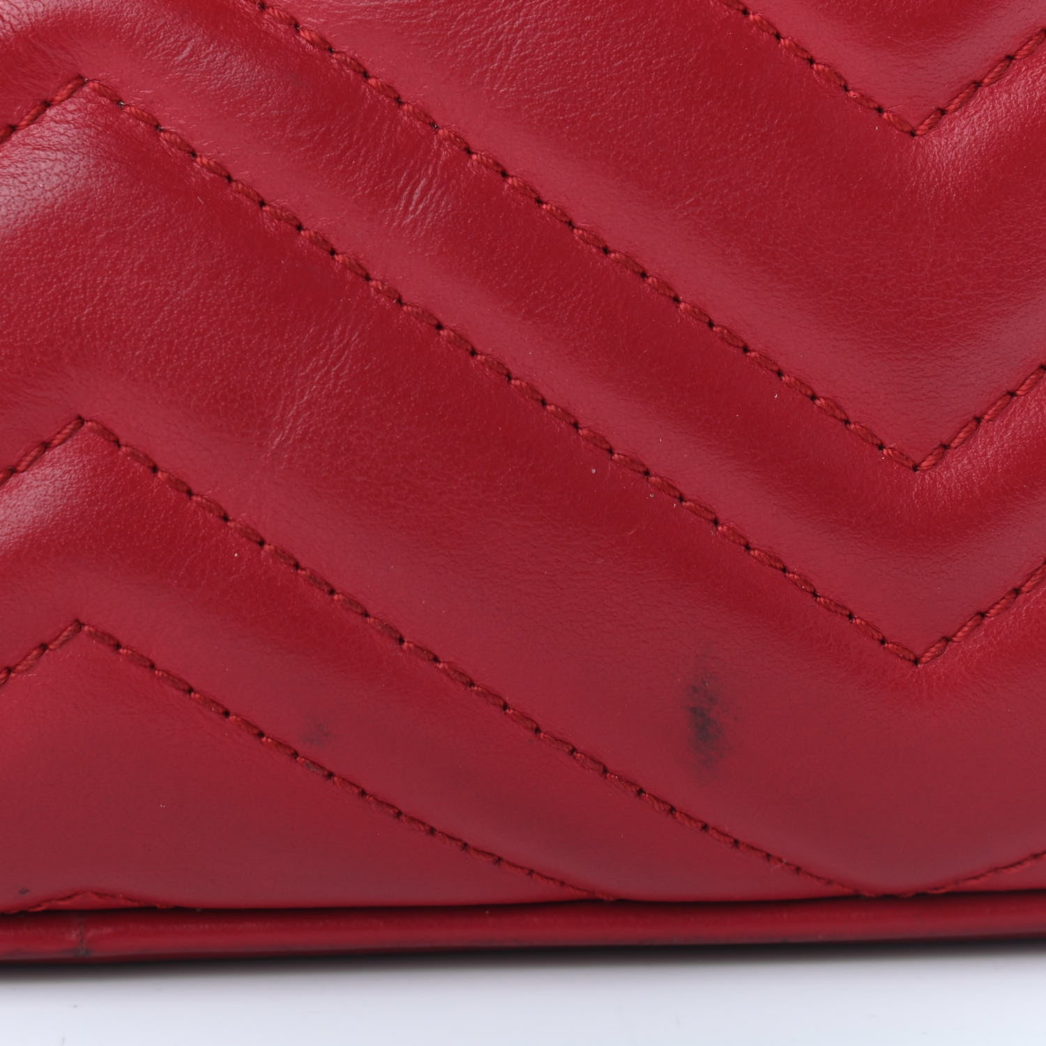 Gucci Calfskin Matelasse Small GG Marmont Chain Shoulder Bag Hibiscus Red 13 of 13