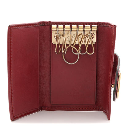 Gucci Patent Microguccissima Heart 6 Key Holder Case Red 5 of 9