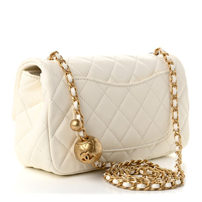 Chanel Lambskin Quilted Mini Rectangular Pearl Crush Flap White 2 of 10