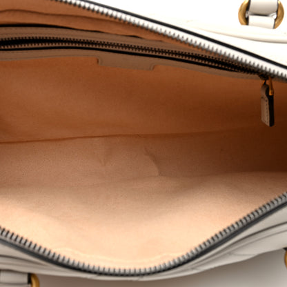 Gucci Calfskin Matelasse Medium GG Marmont East West Shoulder Bag Mystic White 5 of 10