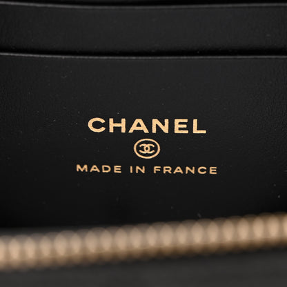 Chanel Caviar Quilted Enamel Coco Casino Small Vanity Case With Chain Black 6 of 15