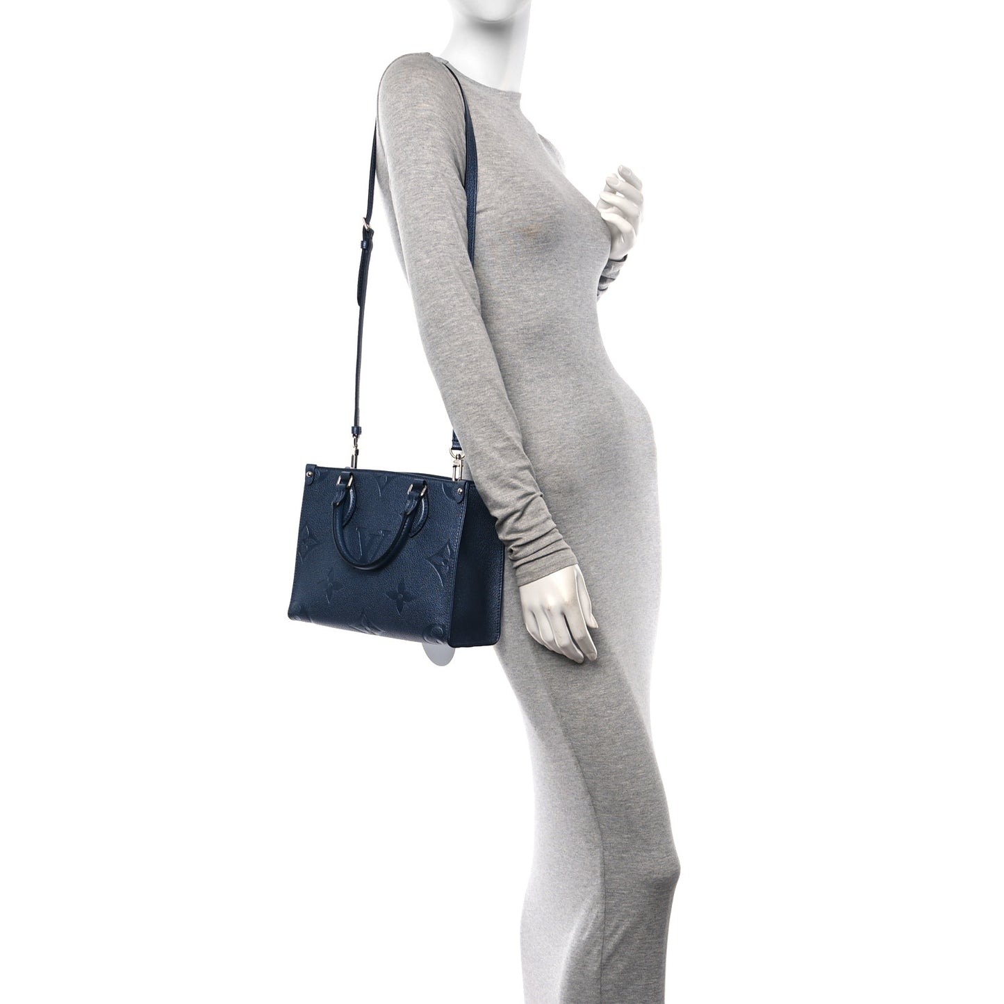 Metallic Empreinte Monogram Giant Onthego PM Navy Nacre