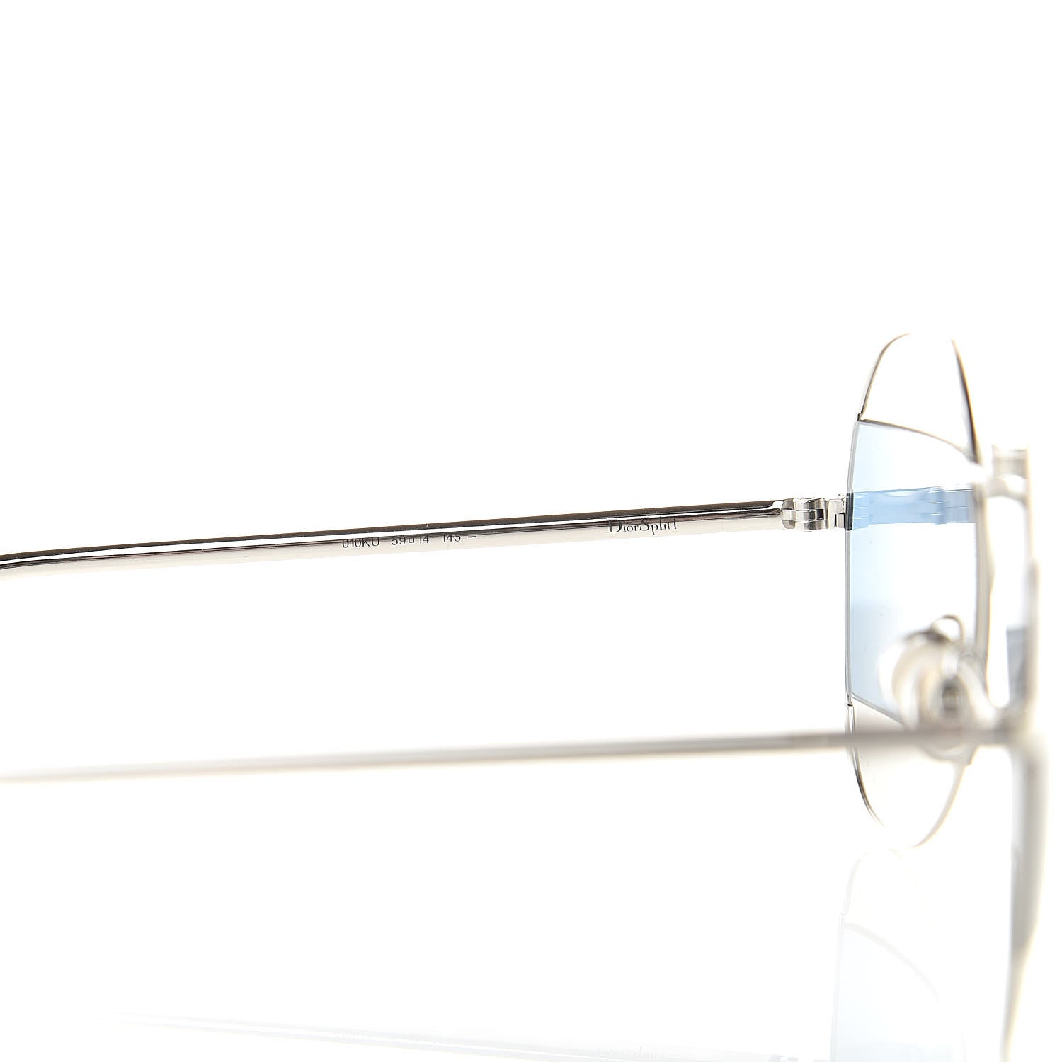 Christian Dior Split 1 Aviator Sunglasses Silver Blue 5 of 7
