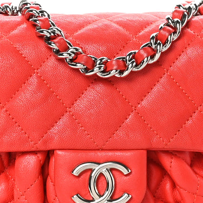 Chanel Washed Lambskin Quilted Mini Chain Around Messenger Red 8 of 12