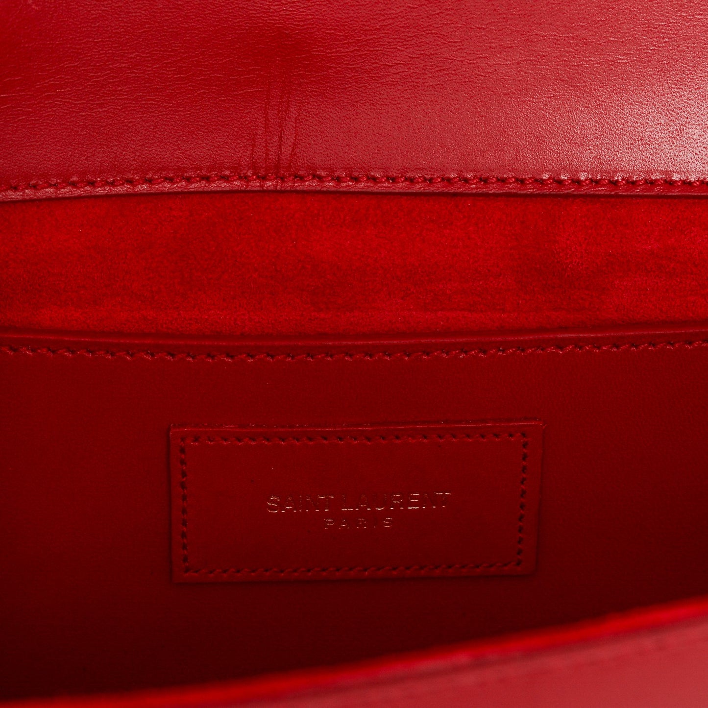 Calfskin Cassandre Tassel Clutch Red
