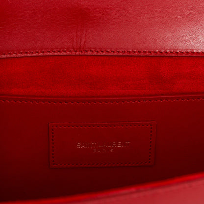 Saint Laurent Calfskin Cassandre Tassel Clutch Red 6 of 6