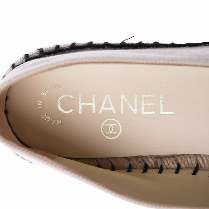 Chanel Fabric Biarritz CC Espadrilles 39 Beige Black 6 of 12
