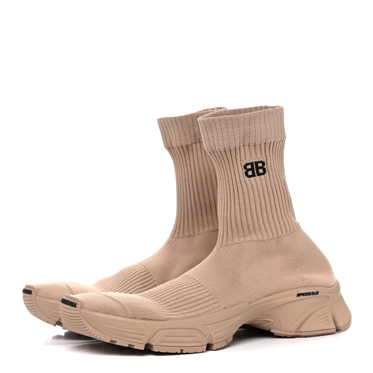 Technical Ribbed 3D Recycled Knit Womens Speed 3.0 Sneakers 40 Monocolor Beige