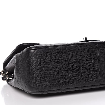 Chanel Caviar Quilted Jumbo Single Flap Black 8 of 10