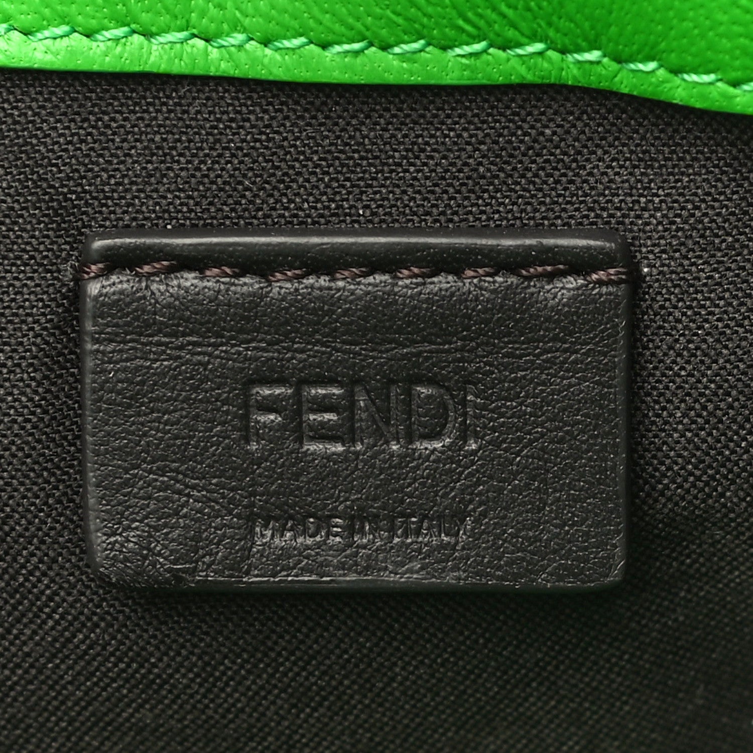 Fendi Nappa FF 1974 Embossed Mini Baguette Tomatillo 7 of 14