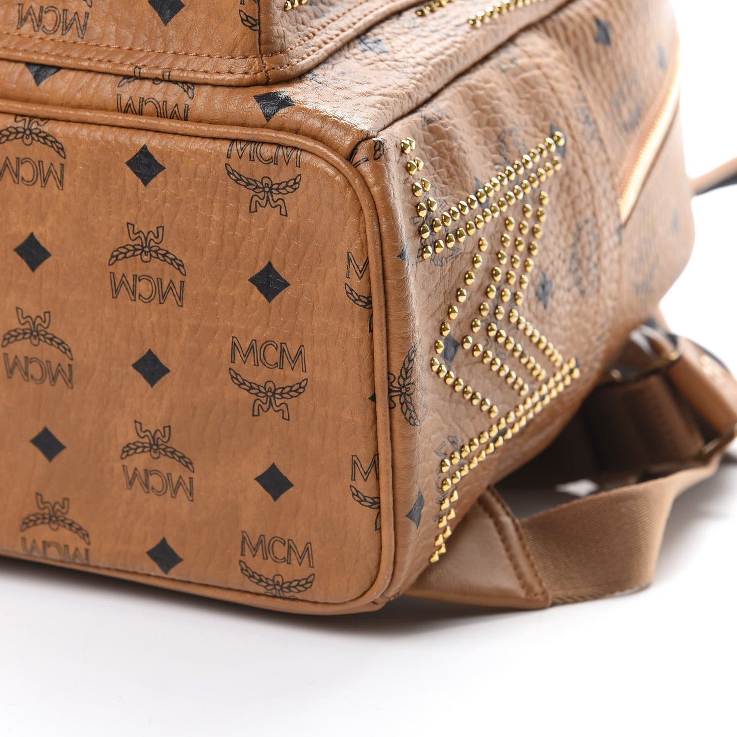 Visetos Studded Small Stark Gunta Backpack Cognac