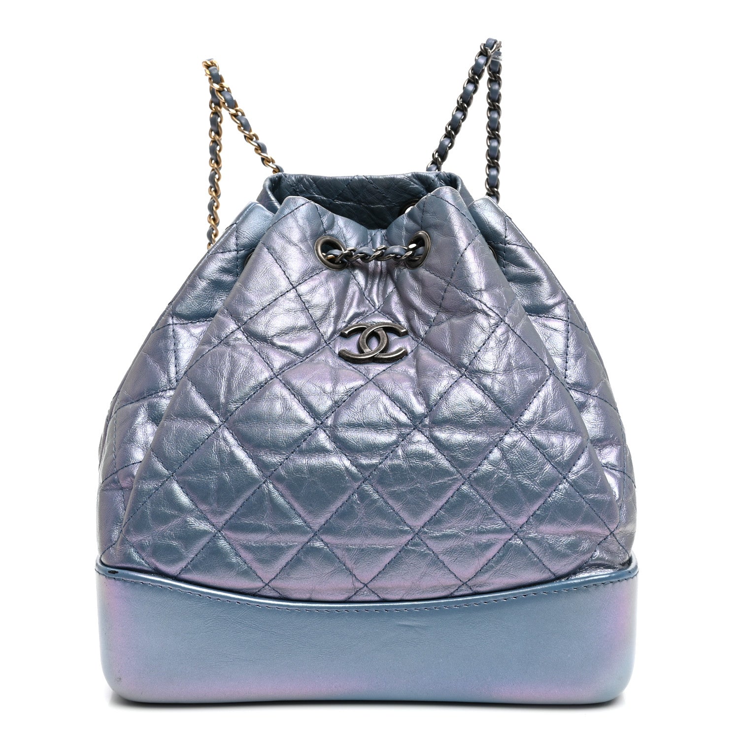 Chanel Iridescent Lambskin Calfskin Quilted Gabrielle Backpack Light Purple 1 of 10