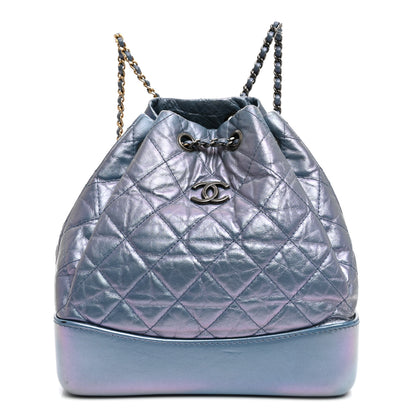 Chanel Iridescent Lambskin Calfskin Quilted Gabrielle Backpack Light Purple 1 of 10