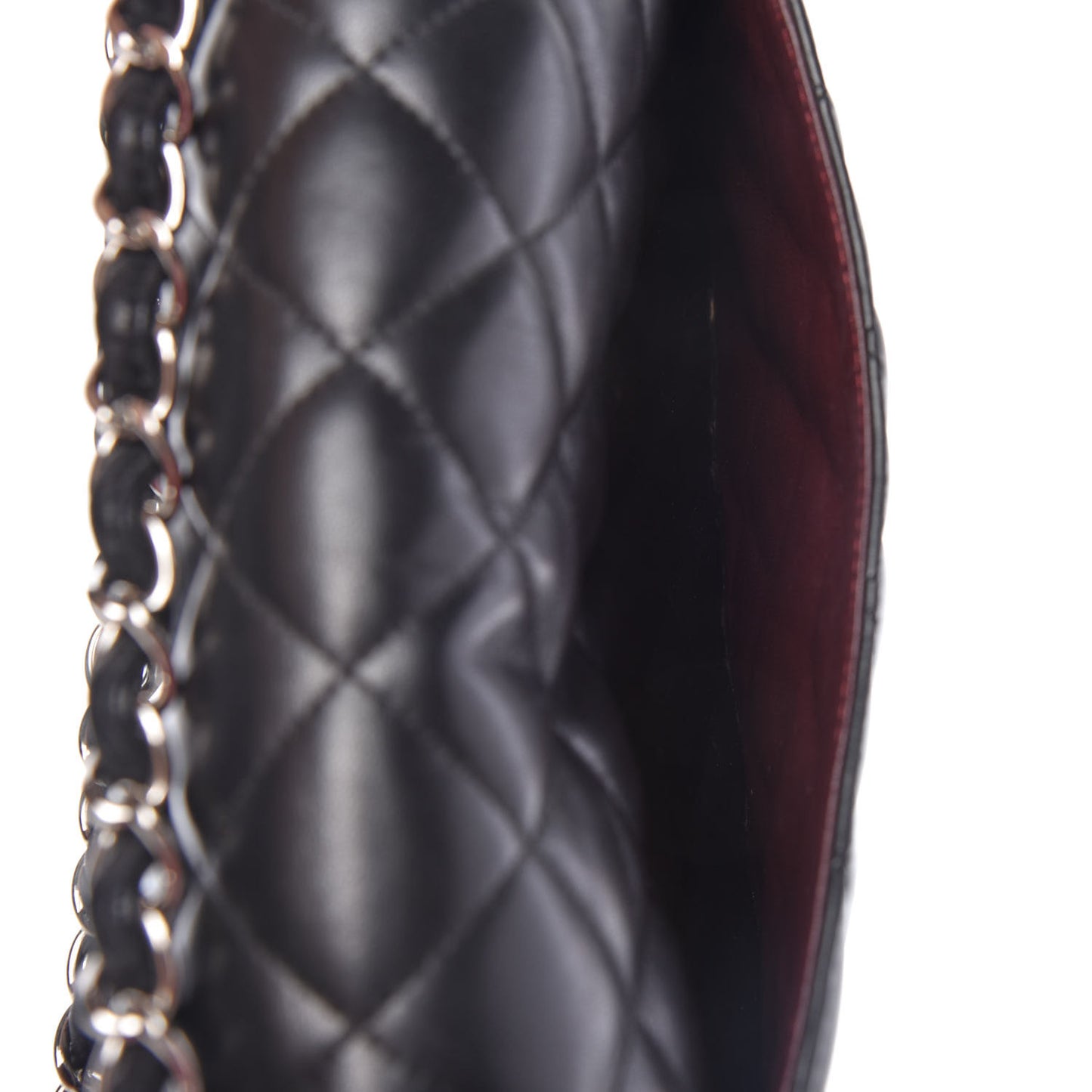 Lambskin Quilted Jumbo Double Flap Black