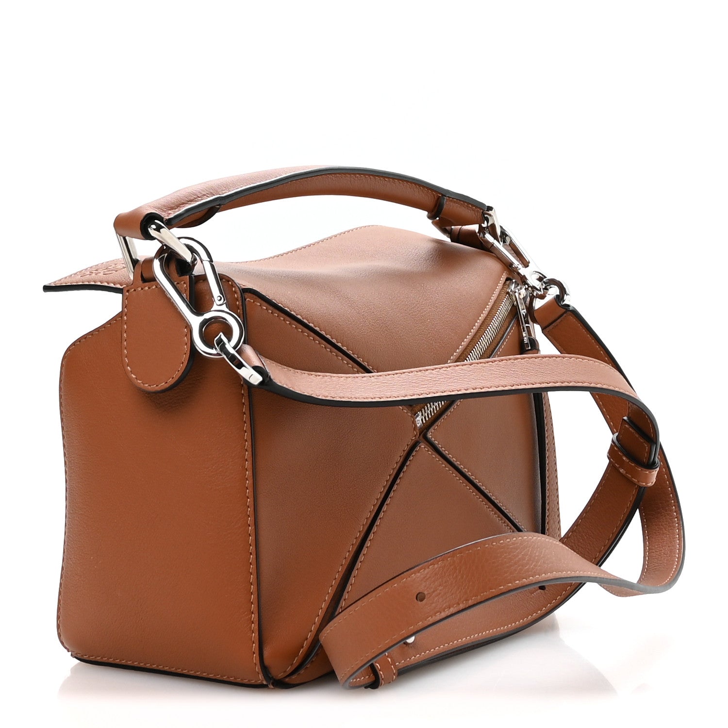 Loewe Calfskin Small Puzzle Edge Bag Tan 3 of 11
