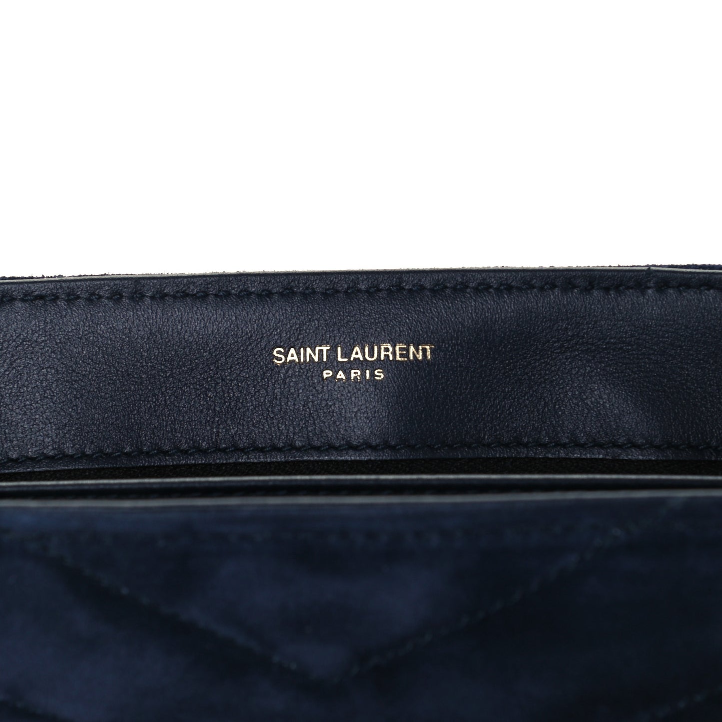 Suede Y Quilted Monogram Toy Loulou Crossbody Bag Navy