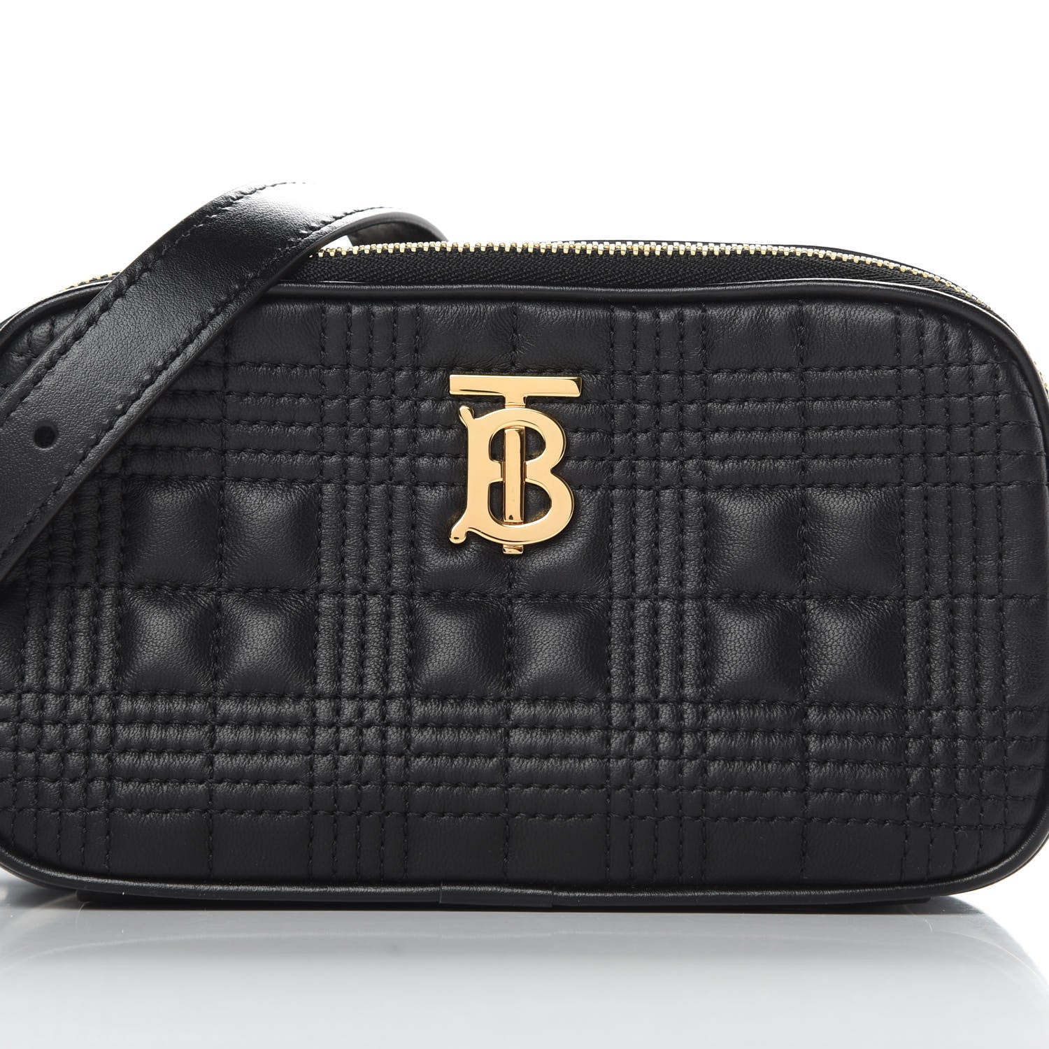 Burberry Lambskin Quilted Mini Camera Bag Black 9 of 15