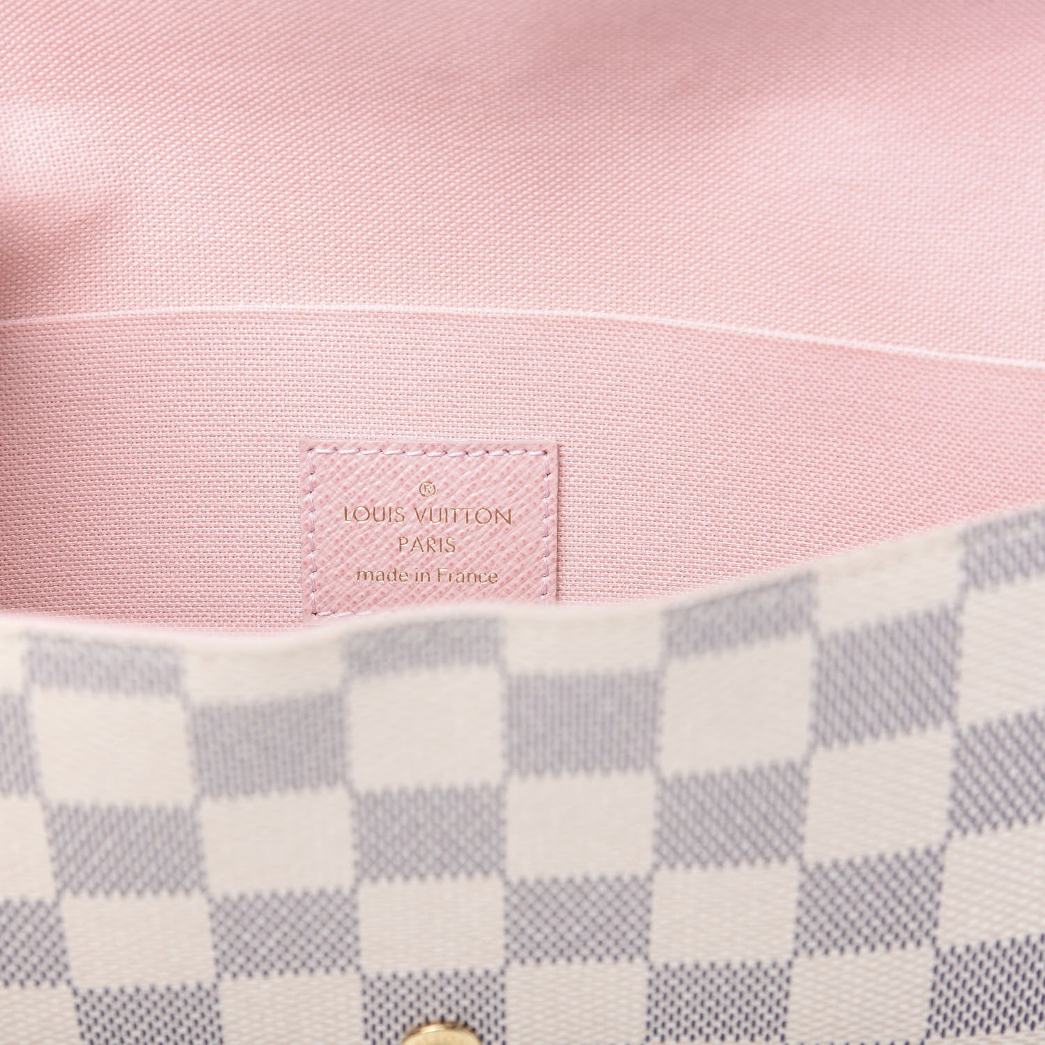 Louis Vuitton Damier Azur Pochette Felicie Chain Wallet Rose Ballerine 6 of 10